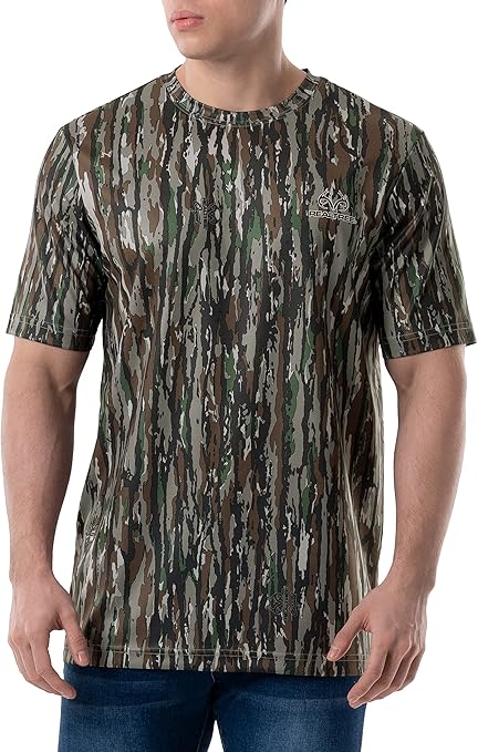 T-shirt De Pêche Homme Realtree – Manches Courtes – 2XL – UPF30 – Neuf Avec étiquettes