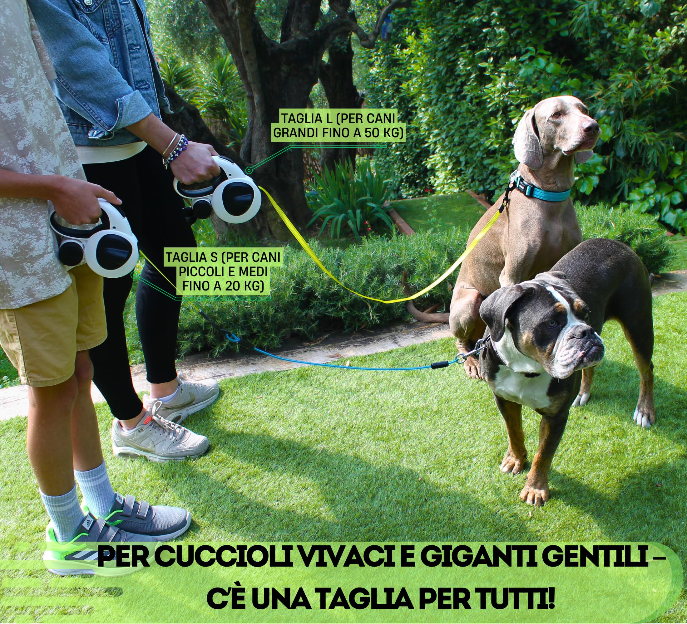 Guinzaglio Retrattile Snuggle Paws 5m Per Cani - Con Luce LED, Sacchetti E Anti-Morso - Foto 6