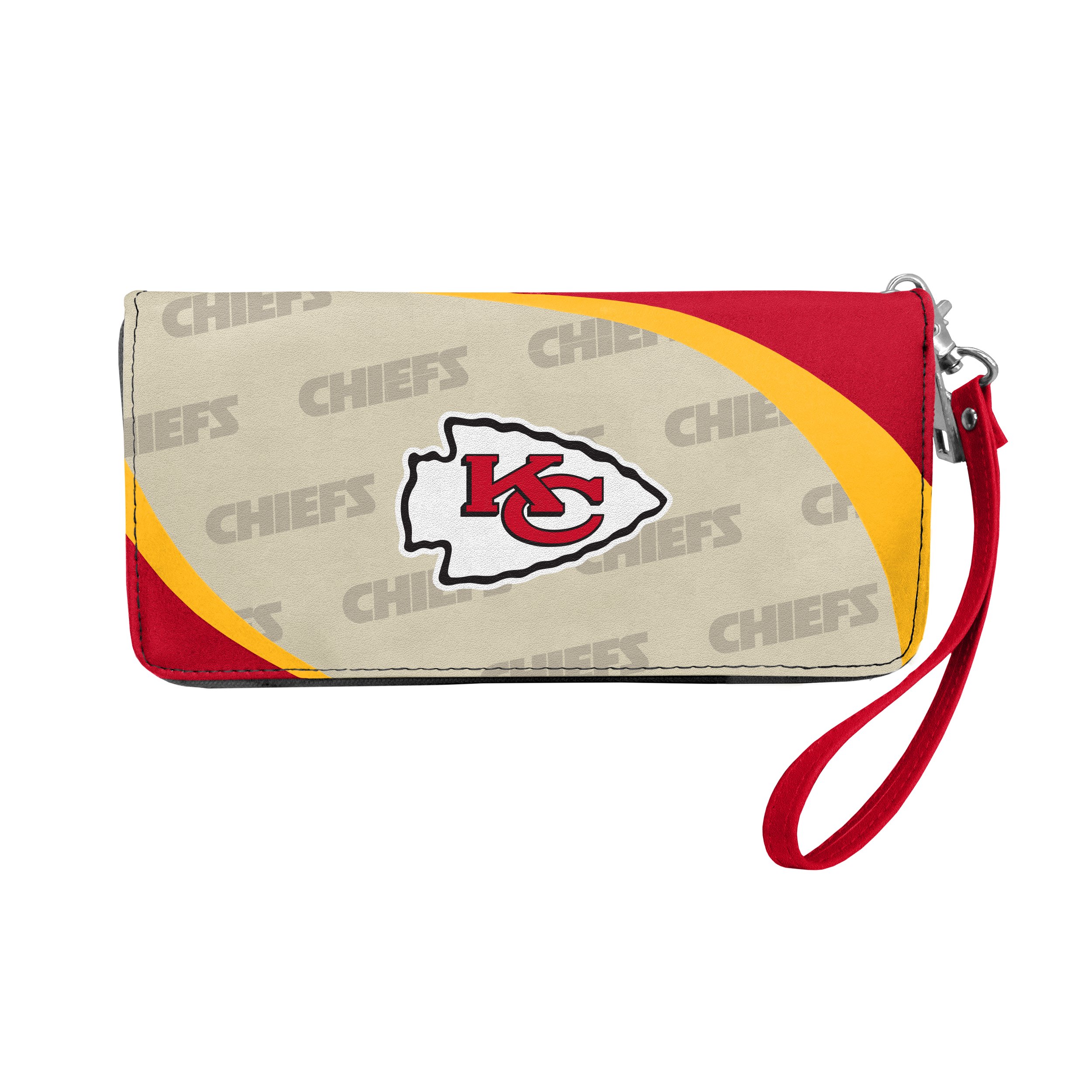 LittlearthNFL Kansas City Chiefs Curve Zip Organizer, Team Color, 8" x 4" x 1"