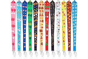 WATINC 12Pcs Seasonal Holiday Lanyards for ID Badges