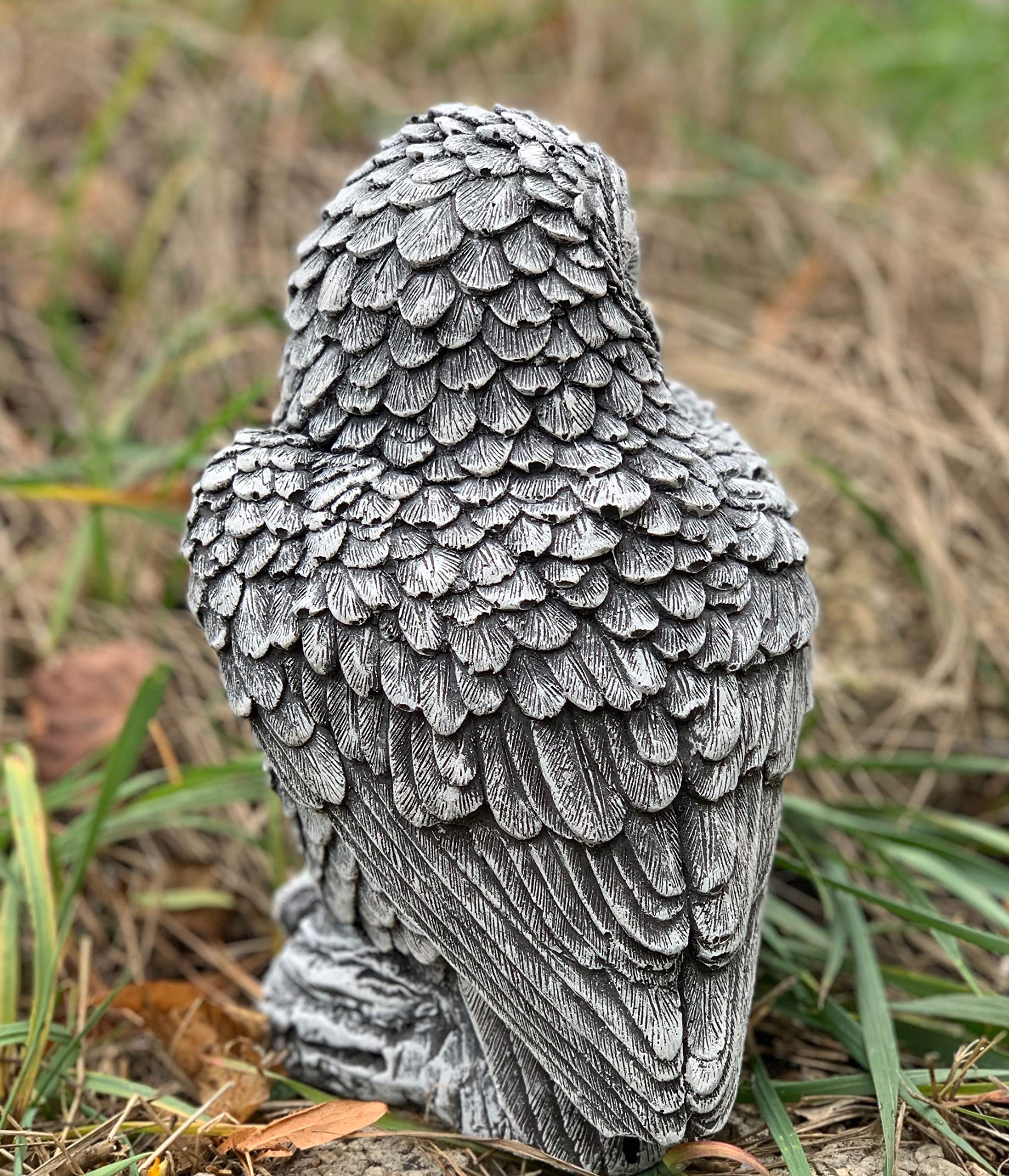 stoneandstyle Figurine en pierre Uhu Kauz en pierre résistante au gel résistante aux intempéries