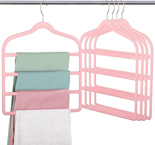 Miniatura 27 de Myfolrena - Percha de terciopelo para pantalones y pantalones cortos que ahorran espacio, antideslizante para pantalones cortos, múltiples perchas