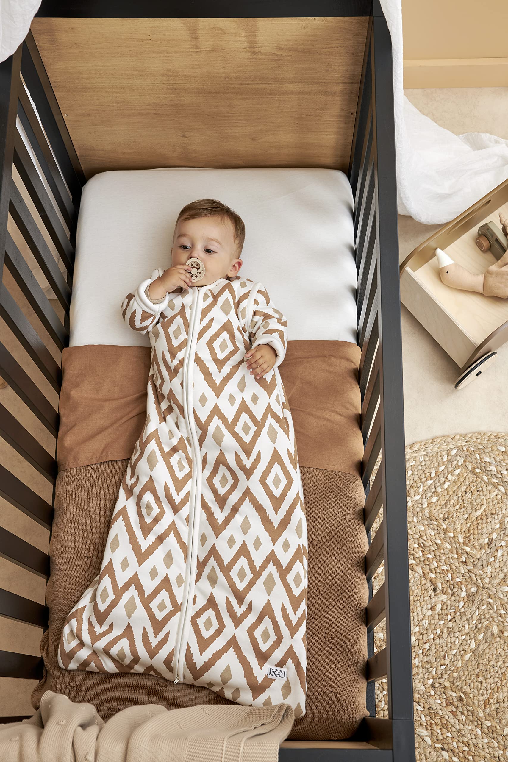 Meyco 564201 2-Pack Fitted Sheet, Cot, Offwhite, ledikant - Image 4