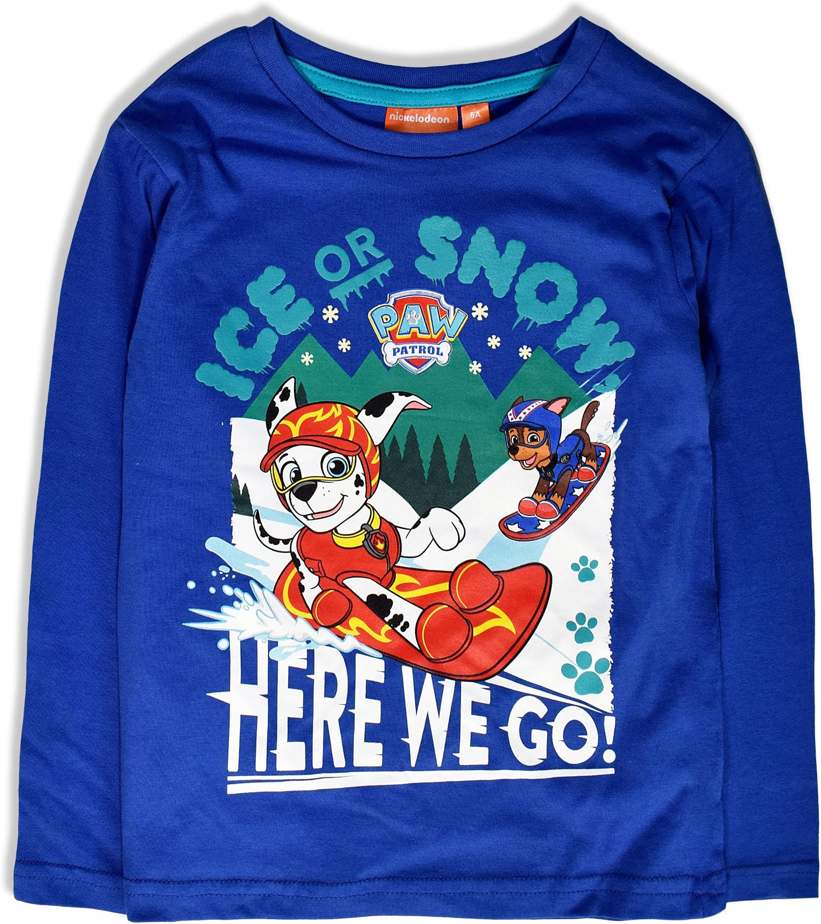 Boys Paw Patrol T Shirt - Kids Cotton Long Sleeve Paw Patrol Tops - Boys Paw Patrol Clothes