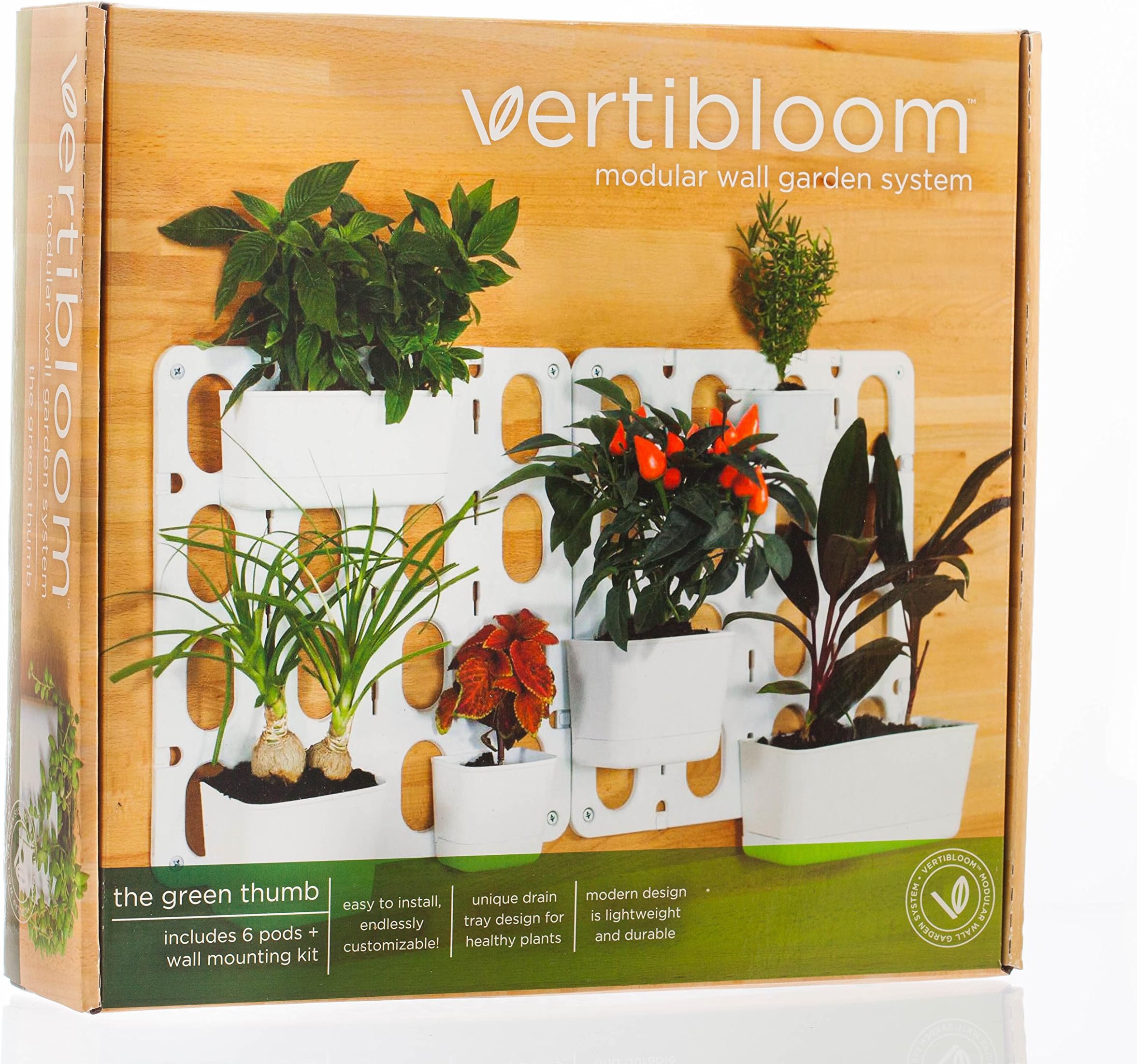 Living Wall Garden Starter Kit - Modular Indoor Vertical Planter System