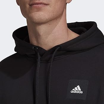 Adidas Essentials Black Polar Fleece Hoodie Adidas Men's Must