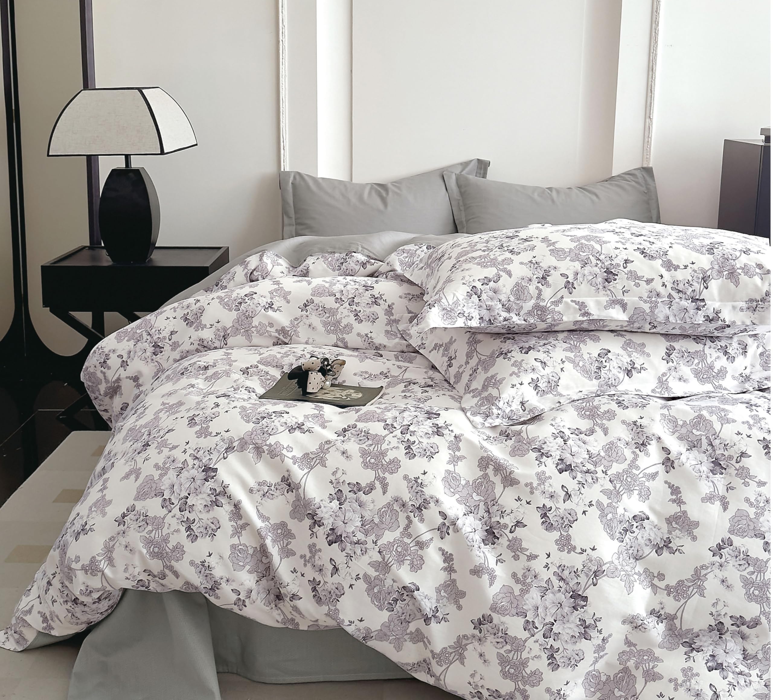 Parure de lit 240x220 cm en percale douce pour transformer votre chambre en suite d'hôtel