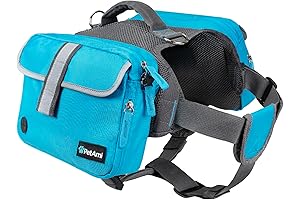 PetAmi Saddle Bag for Medium Large Hiking Dogs, Hands-Free Dog Backpack with...