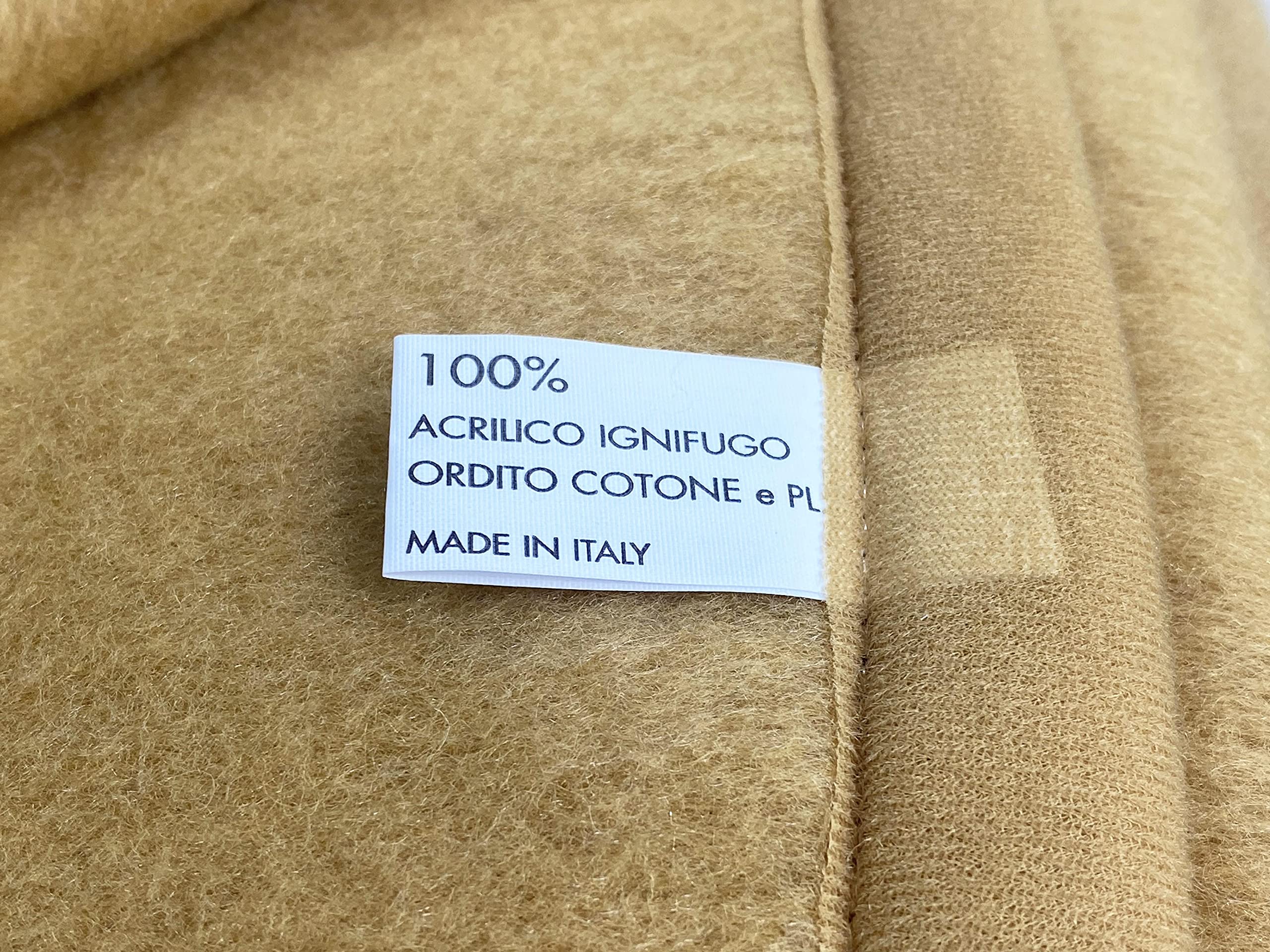 Tex family Coperta IGNIFUGA antifiamma ANTIFUOCO Classe 1 Omologata Made in Italy - 2 PIAZZE