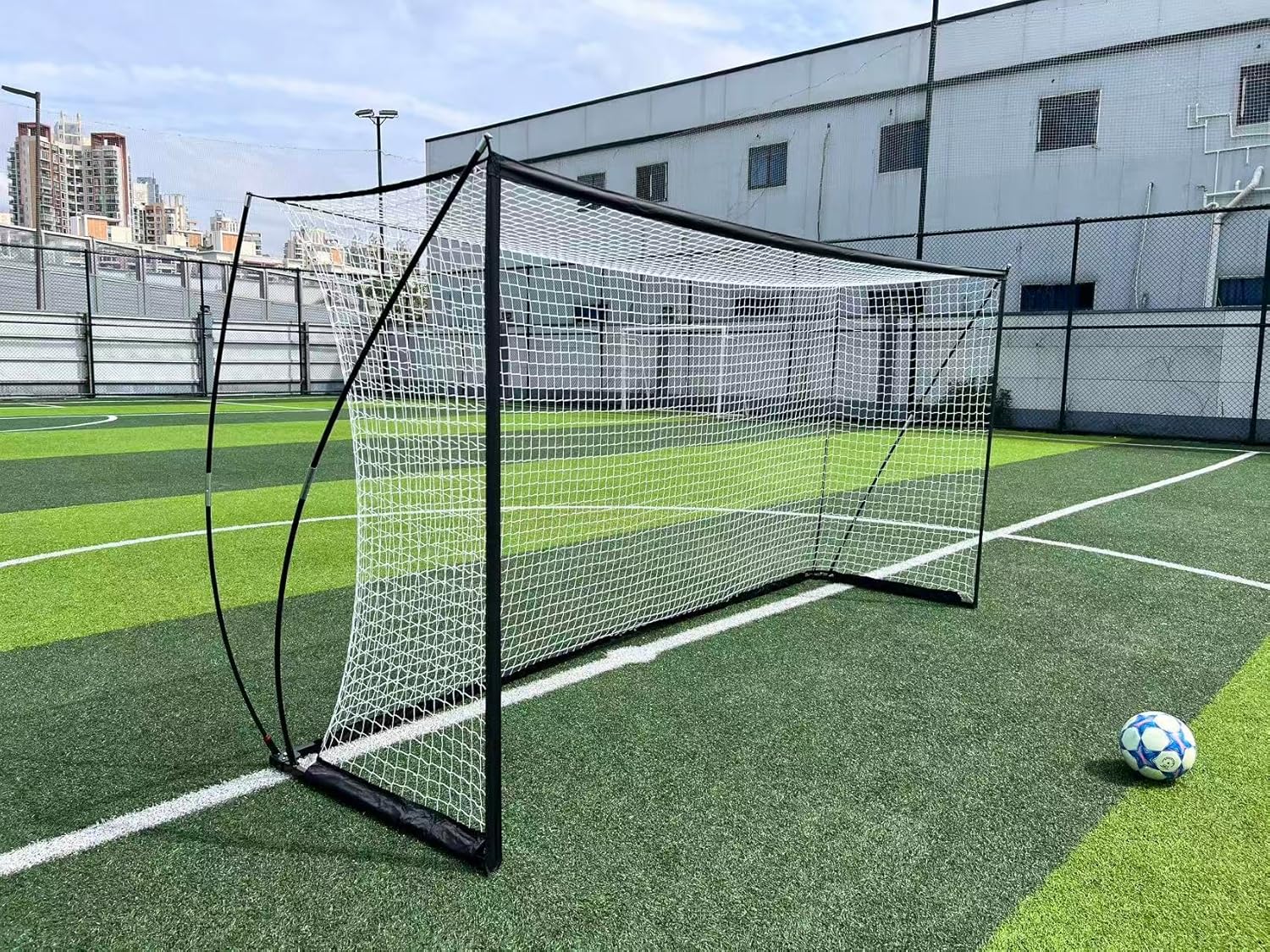 Soccer Goal, Soccer Net Easy Setup, Backyard Portable Net Collapsible Metal Base for Youth Adults and Kids,Ground Stakes Included - Multiple Sizes