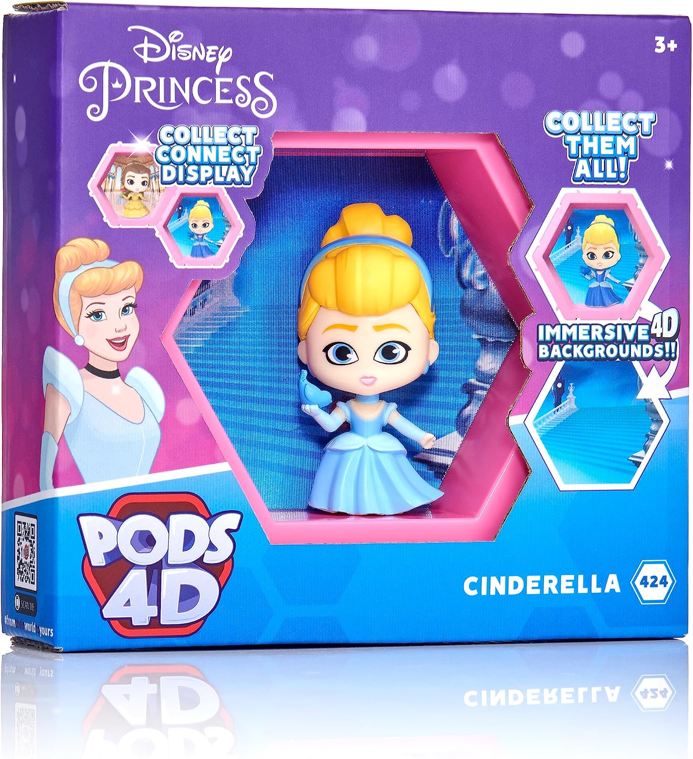 WOW! PODS, 4D Disney Cinderella, Unique Connectable Collectable Bobble-head figure that Bursts from their World into Yours - Image 2