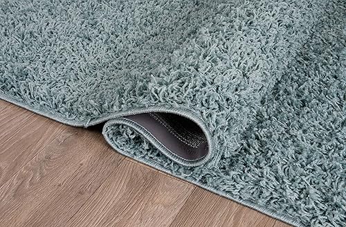 Miniatura 5 de Rugshop Alfombra de felpa sólida y acogedora de 2 x 3 pies color azul