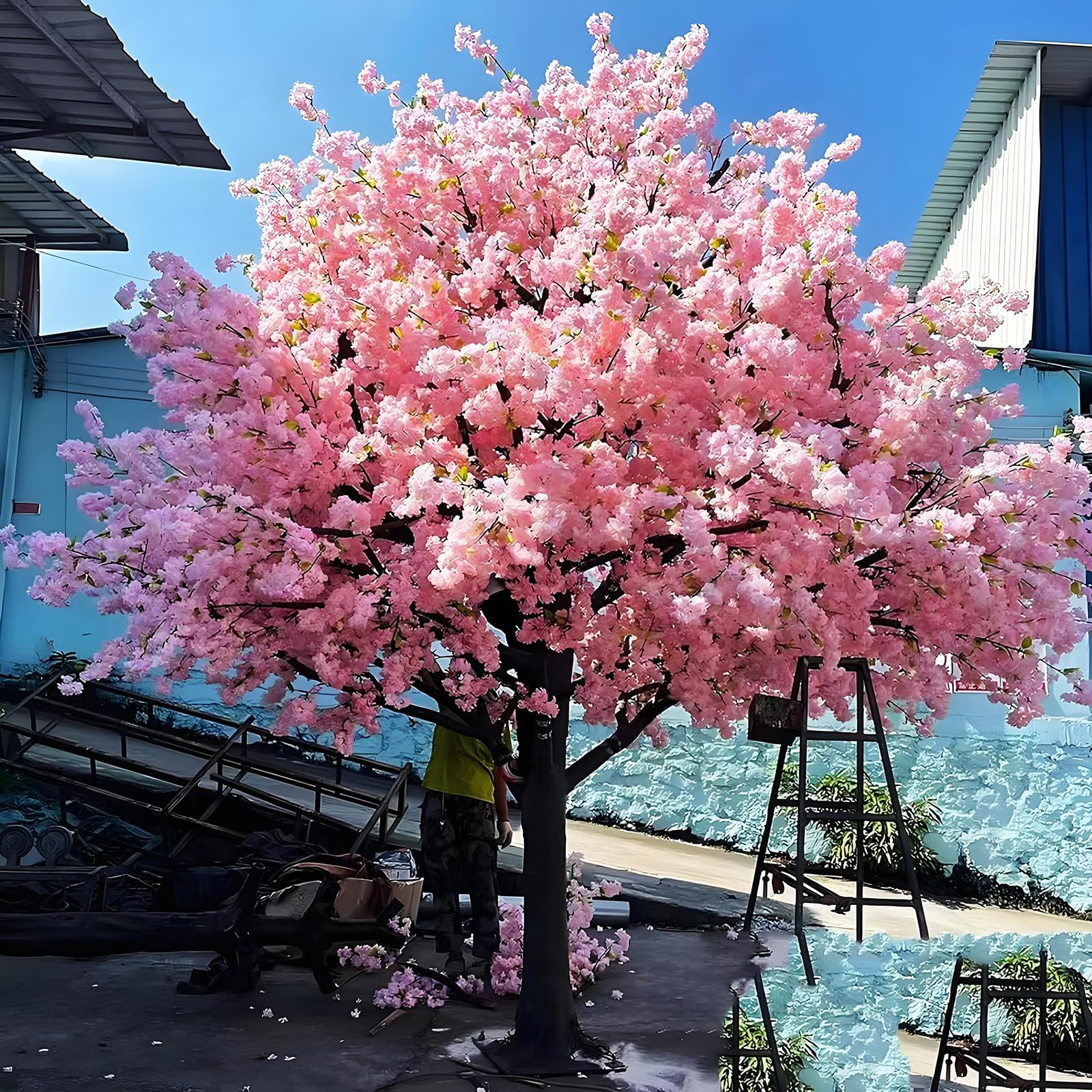 Arbres artificiels en Fleurs de Cerisier Rose pour Décoration Maison
