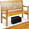 KESSER® Garden Bench Wooden Bench Weatherproof for 2 to 3 People Park Bench Made of Solid Wood Bench 225 kg Load Capacity 125 cm Balcony Bench Bench for Balcony Patio and Garden Including Cover Light