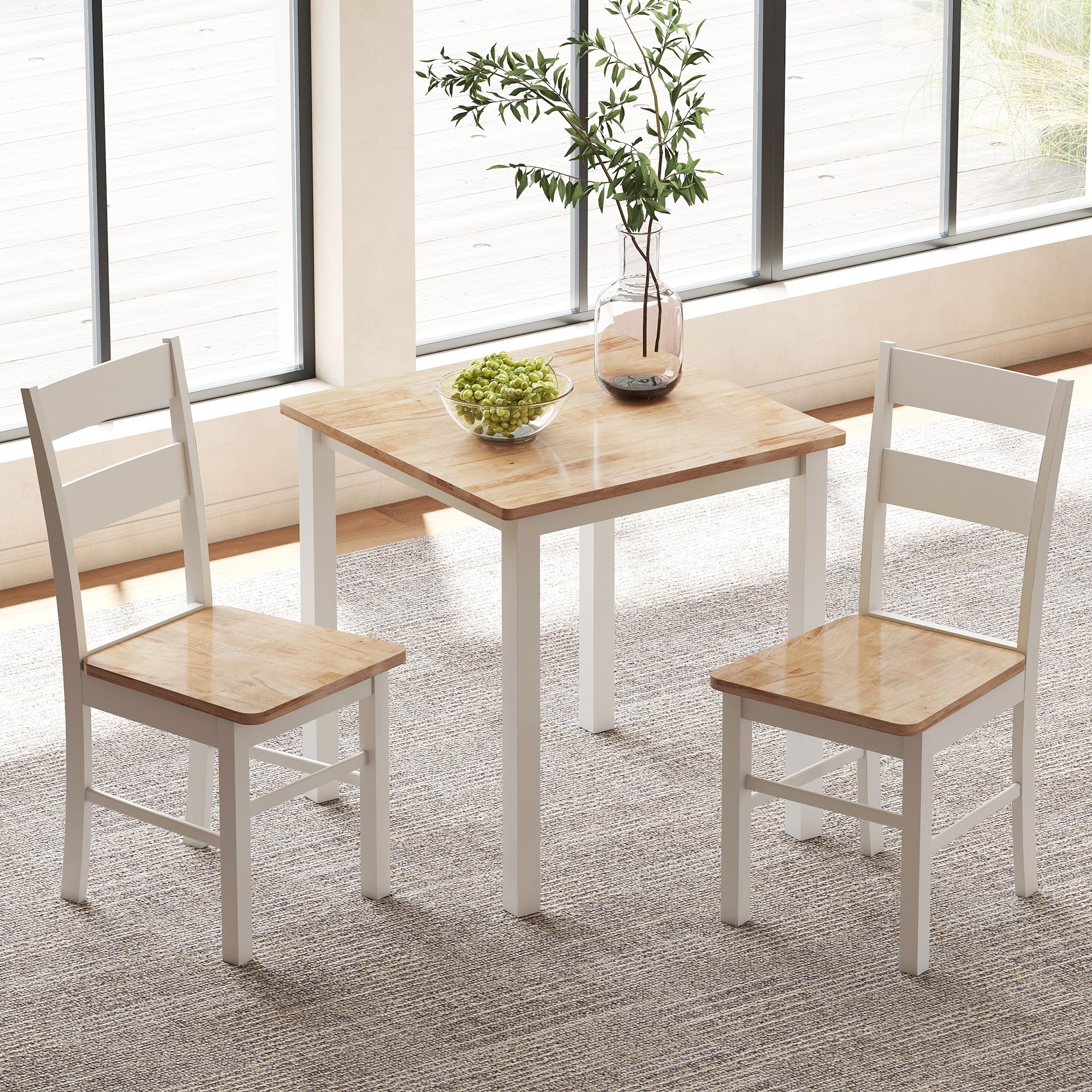 HOMCOM Esstisch 69x69 cm Küchentisch Esszimmertisch 2-4 Personen Eiche
