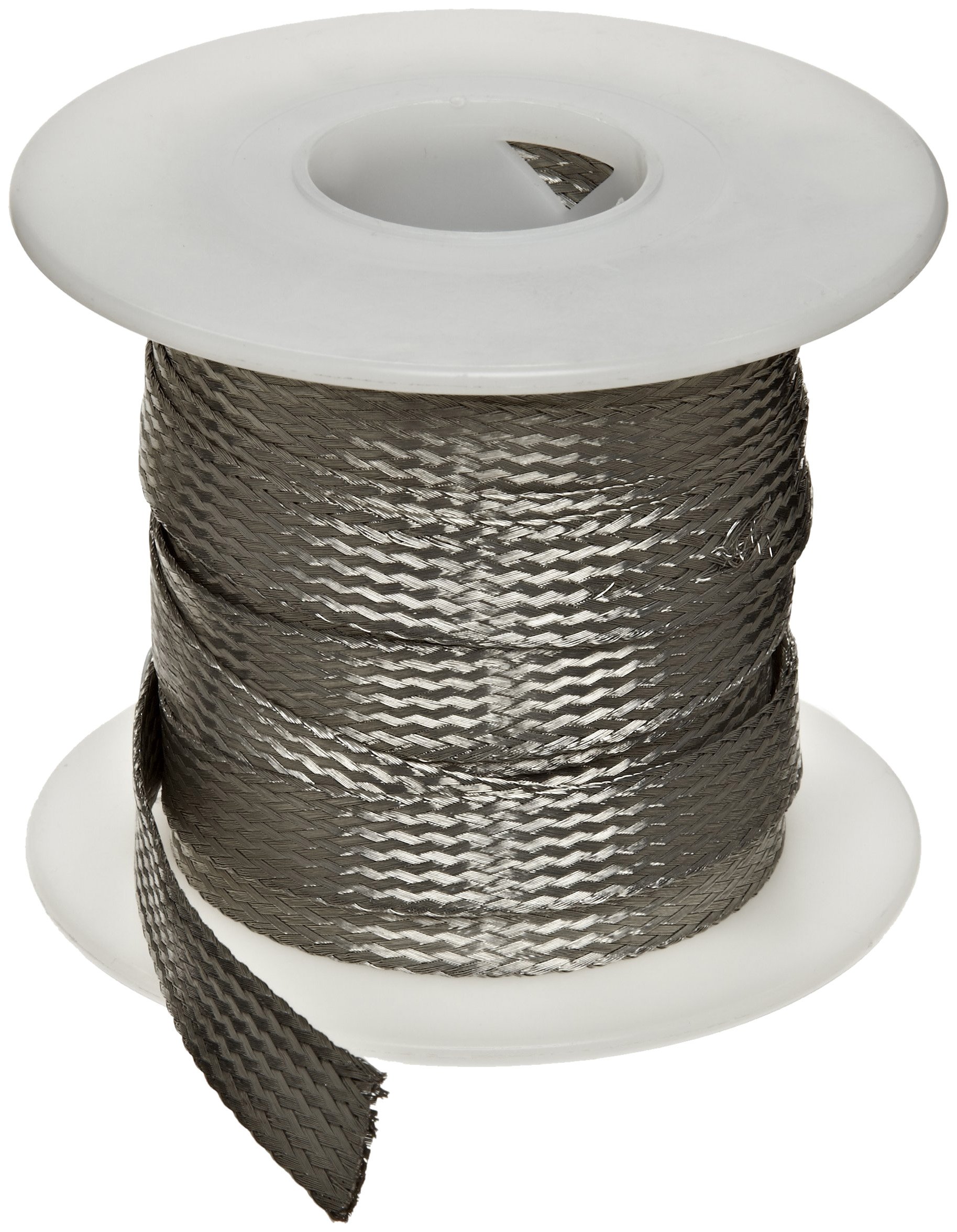 Arcor Flat Tinned Copper Braid, Spooled, 1" Diameter, 25' Length (Pack of 1)