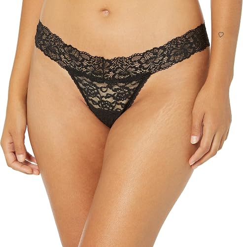Maidenform Women's Sexy Must Haves Lace Thong, Black, 6