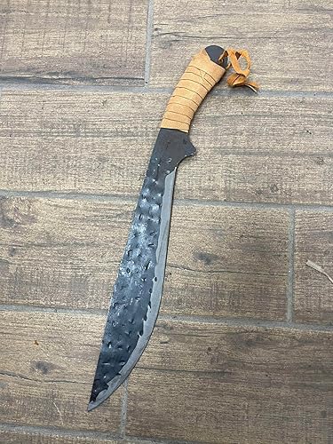 Miniatura 2 de Caza Supervivencia Mano Forjada Full Tang Machete Cuchillo Espadas 3CR13 Hoja de Acero Serie Camping EDC