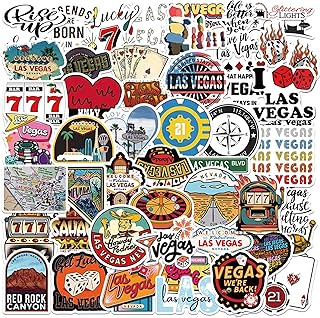 100PCS Nevada Las Vegas Stickers,Cool Travel Stickers,Waterproof Vinyl Stickers for Water Bottles,Laptop,Luggage,Teens Adults,Keyboards,Backpacks,Skateboards,Luggage,Water Bottles,Scrapbooks