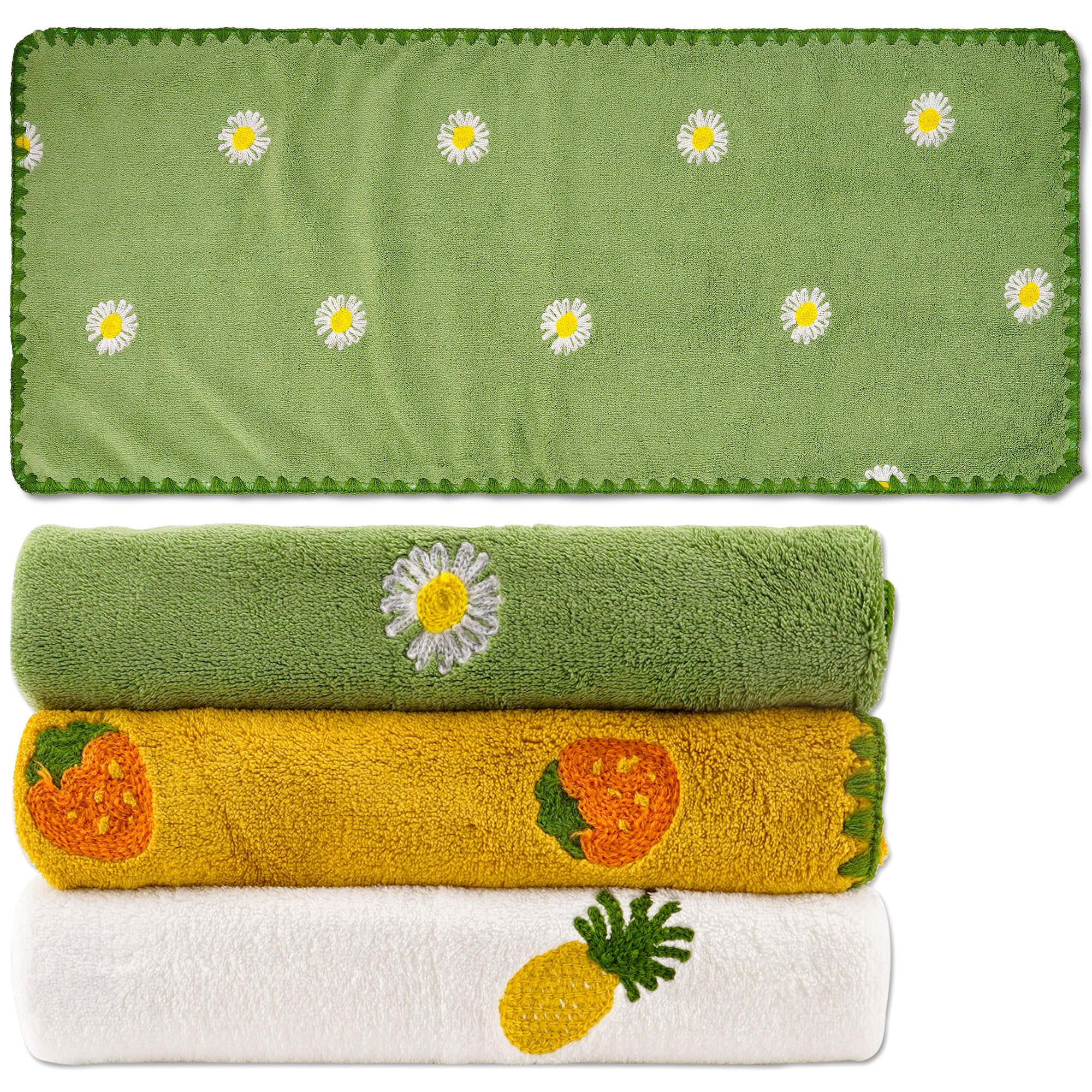 Essuie-mains qui glissent ? Lot de 3 serviettes suspendre coton absorbantes