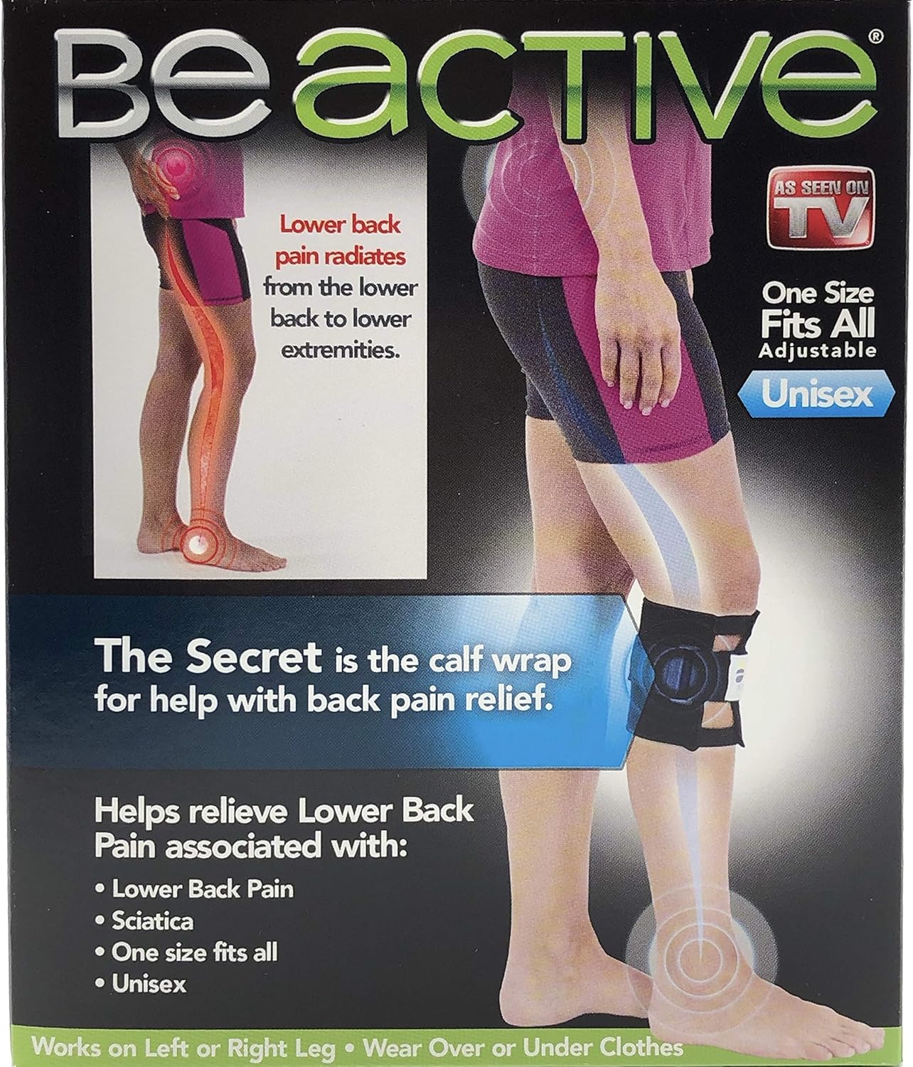 Be Active Brace How To Wear Be-ACTIVE Braces Beactive Acupressure for Sciatica Pain As Seen on TV