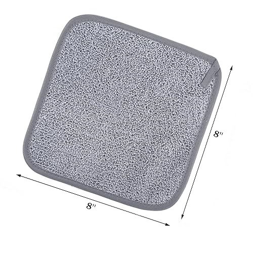 Miniatura 2 de Polyte Desmaquillante de microfibra hipoalergénica premium y paño de limpieza facial, 8 x 8 pulgadas, paquete de 12 (rosa)