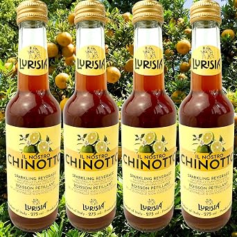 Lurisia Chinotto Italian Soda 4 x 9.3 Fl Oz (275ml) - Cola - Carbonated Sparkling Juice from Chinotto - Citrus Soft Drink - Non-Alcoholic Bitter Aperitif - Myrtle Leaf Orange Tree - Chinotto di Liguria - Sparkling Fruit Beverage from Italy