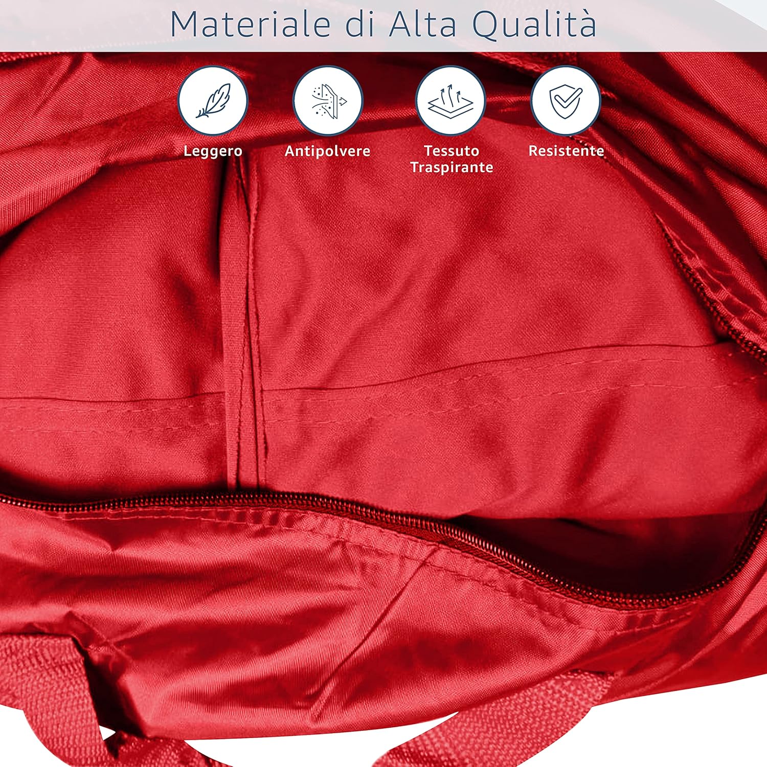 Cosmos - Indoor Car Cover Compatible with Main Hatchback Models, Elastic, Breathable and Dustproof Fabric, Soft Lining, Snug Fit, Red