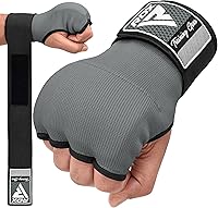 Vista 15 de RDX - Guantes de boxeo con acolchado de gel, para hombres y mujeres, con correas de muñeca elásticas de 100 cm de largo, rápidos, puños protectores