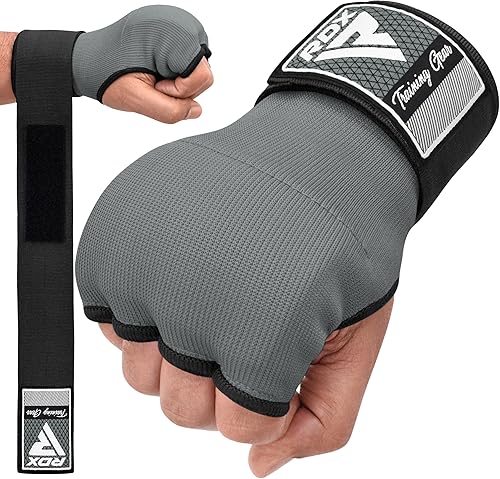 Vista 32 de RDX Guantes interiores de boxeo de gel para hombres y mujeres, correas de muñeca rápidas de 39.4 in de largo, puños acolchados elásticos debajo