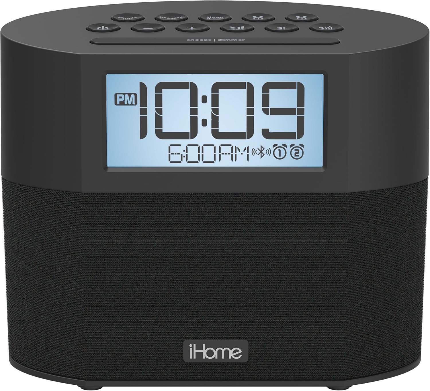 iHome iBT231 Bluetooth Dual Alarm FM Clock Radio with Speakerphone and Dual USB Charging