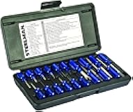 19-Piece Master Terminal Tool Kit for Auto Techs, Removes Terminal Block Wires Without Damage, Includes: Tube, Flat, Fork Blade, Single Pin, Sheathing Ripper, & Others