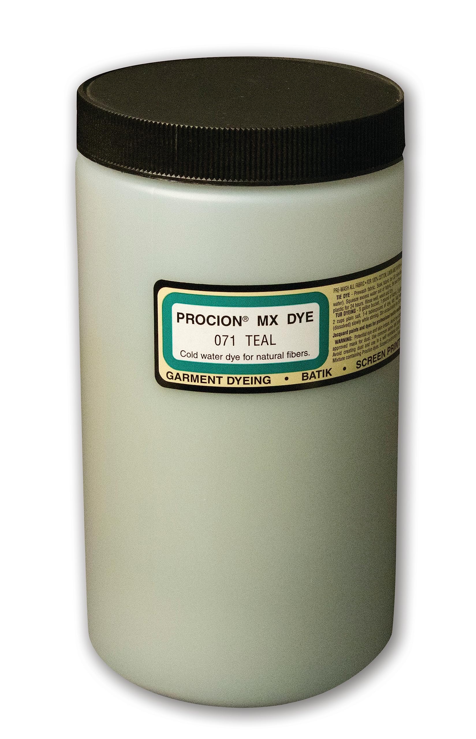 Jacquard Procion Mx Dye - Undisputed King of Tie Dye Powder - Teal - 1 Lb - Cold Water Fiber Reactive Dye Made in USA