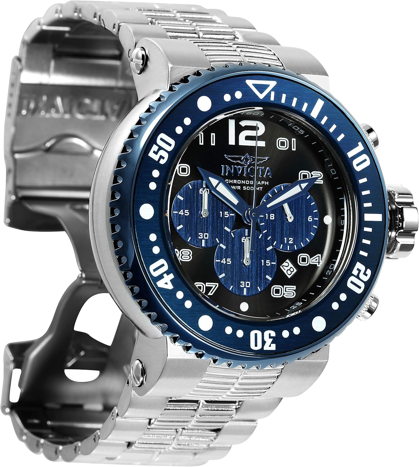 Miniatura 3 de Invicta Reloj de cuarzo plateado 25074 Pro Diver con pantalla analógica para hombre Acero Azul Oscuro Reloj de cuarzo buceador