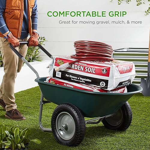 Miniatura 6 de Best Choice Products carretilla de jardín para hogar con doble rueda