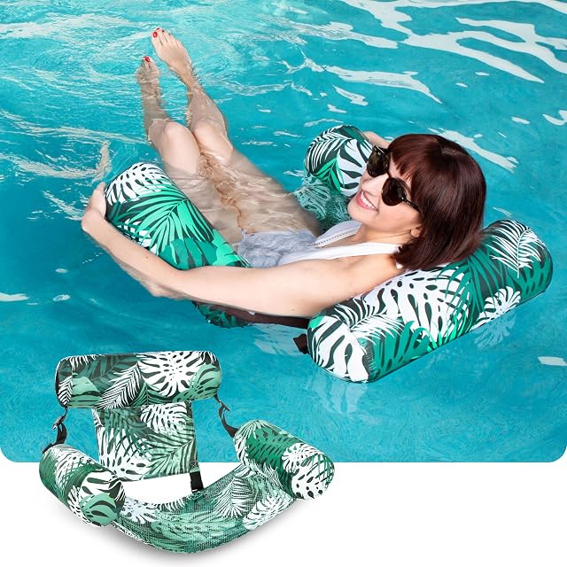 Foto 2 de 8 de Sloosh Sillas flotantes de piscina para adultos, sala inflable para piscina