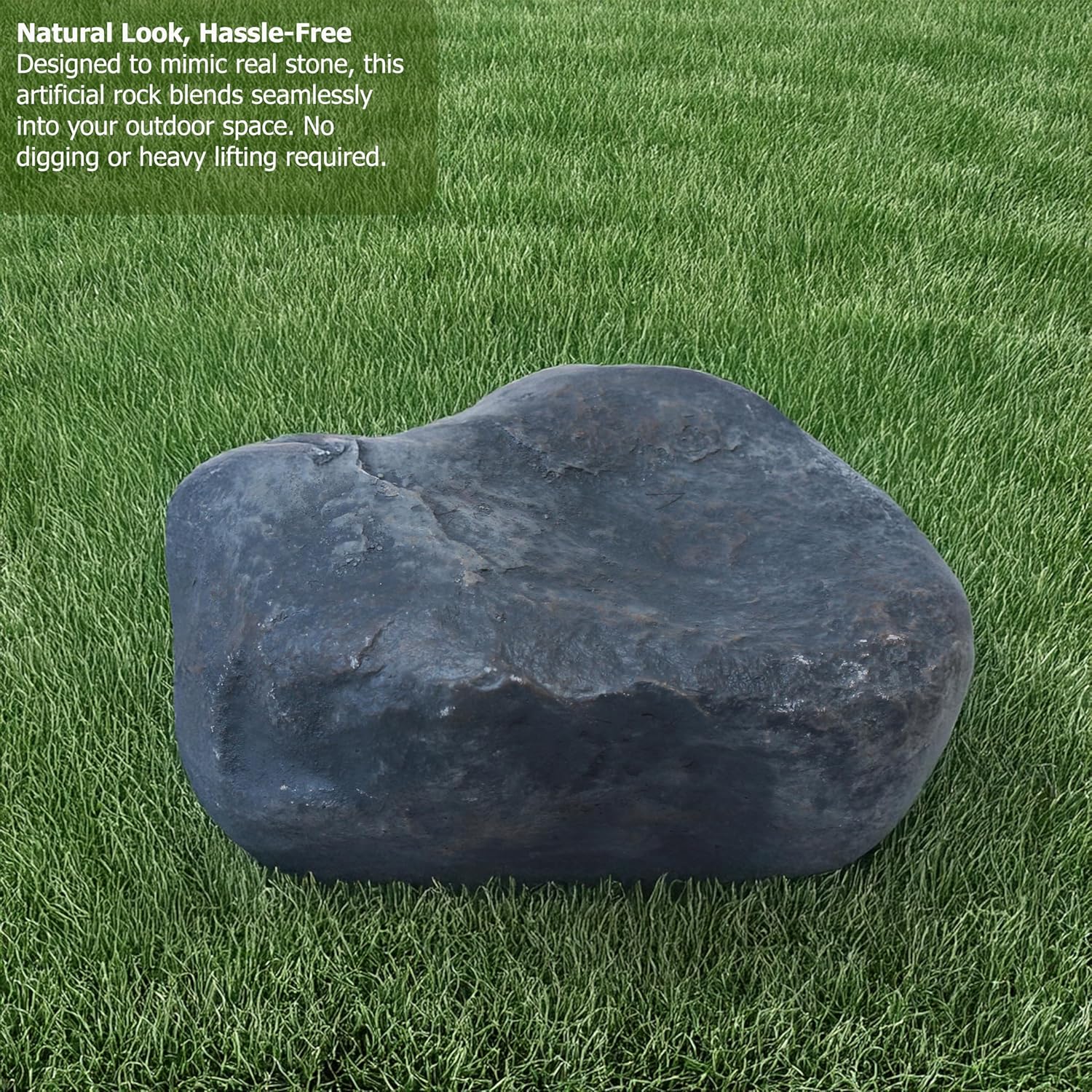 Gardenised Fake Garden Rock Cover Decorative Natural Texture Faux Stone for Outdoor Landscaping Ideal for Hiding Irrigation Valve Water Pump Pipe Electrical Boxes & Cable in Yard or Lawn, Nugget Rock