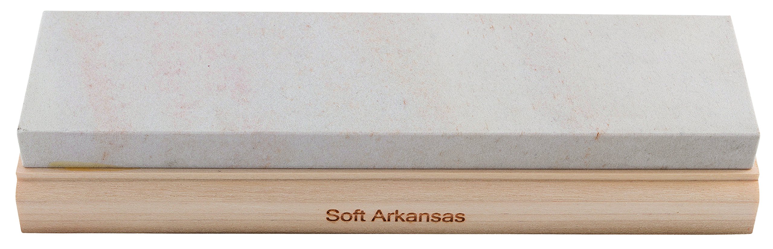 UnbekanntRH Preyda Soft Arkansas Grindstone, Grain 400-600, Stone 200 x 50 x 12 mm, Wooden Platform Sharpener, Multi-Colour, One Size