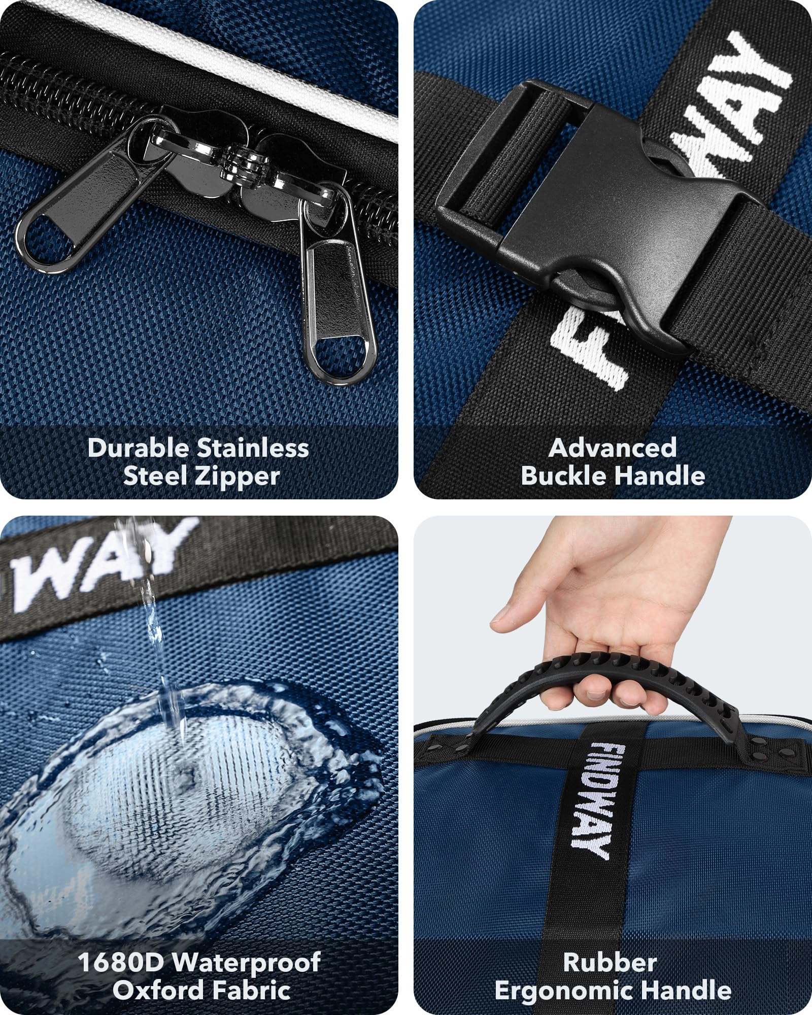 Findway Borsa Viaggio Golf con Cuscinetto Extra Rimovibile, 1680D Heavy Duty Oxford Soft-Sided Resistente All'usura e Impermeabile Custodia da Viaggio