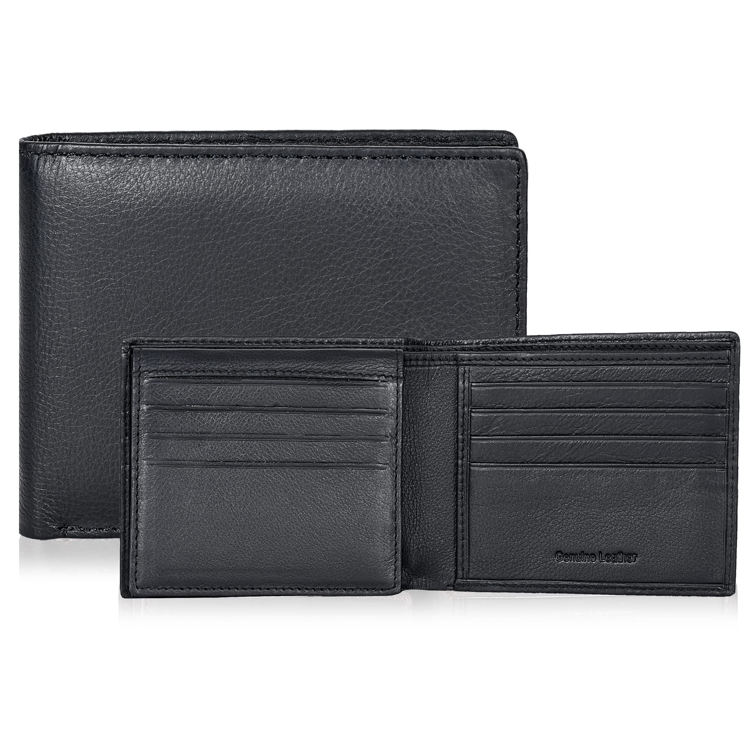Eono Men's Vintage Genuine Leather Slim Wallet for Men’s Leather RFID Blocking System in Wallet
