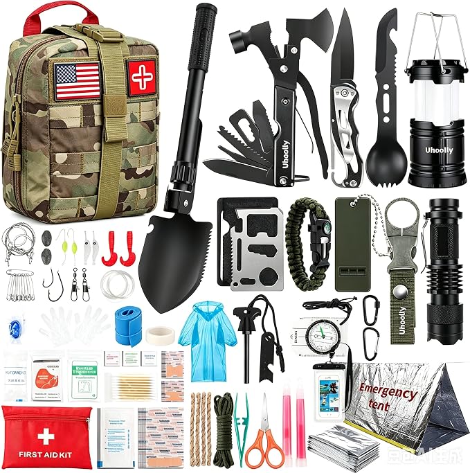 DOZAVI 260-Piece Emergency Survival Kit: Durable Gear for Any Crisis