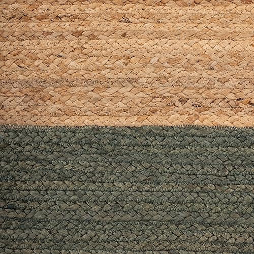 Miniatura 5 de REDEARTH  Taburete otomano de puf cubo, puf trenzado de yute para la sala de estar, dormitorio, guardería, patio, salón y otras habitaciones (14.5 x