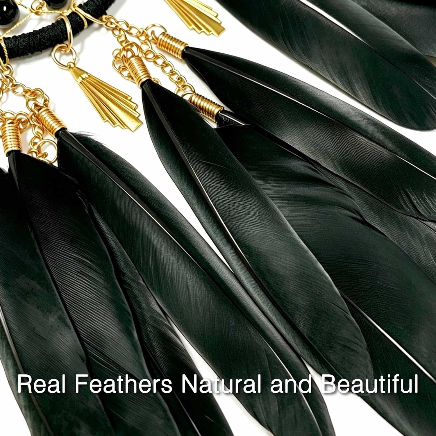 Dream Catchers for Car,Boho Handmade with Black Feathers Car Hanging