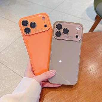 MINSCOSE iPhone 17 Pro Max用ソリッドクリスタルゼリーカラーケース、オレンジ