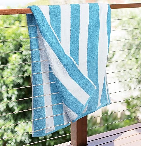 Miniatura 107 de Utopia Towels 4 Pack Cabana Stripe Beach Towel, 30 by 60 Inches, Oversized 100% Ring Spun Cotton Pool Towels, Highly Absorbent Quick Dry Bath Towels