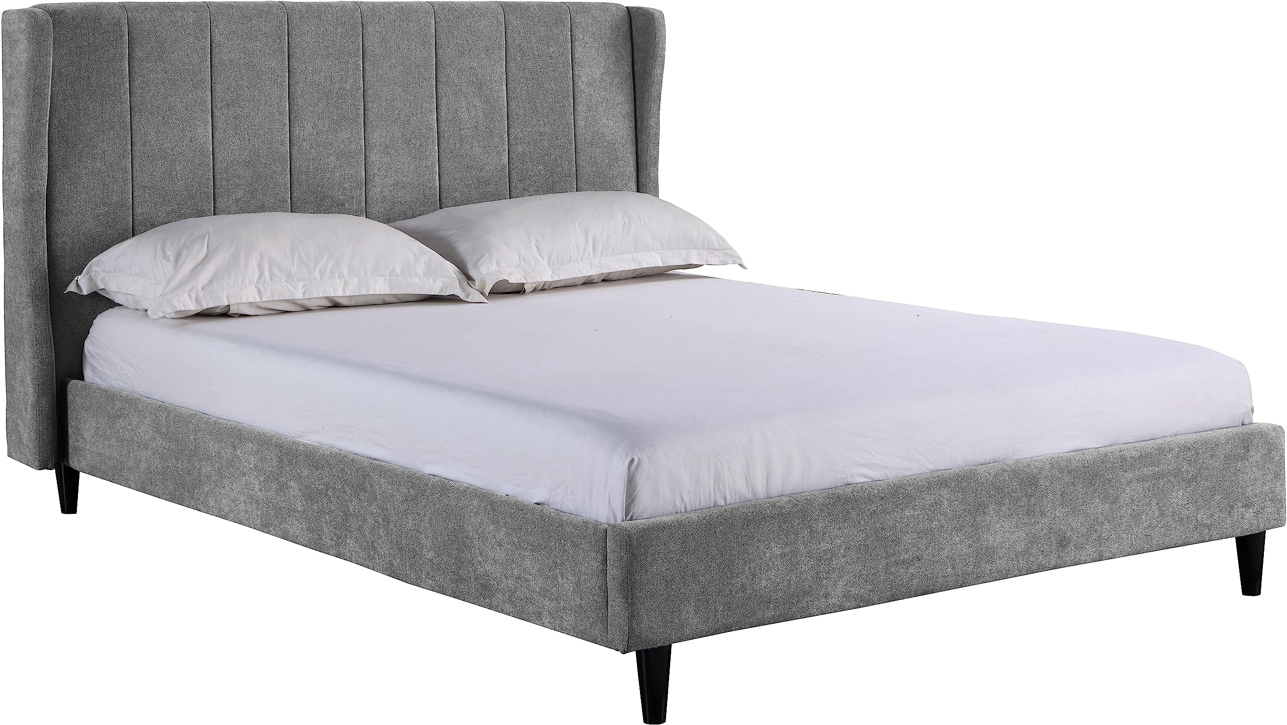 Seconique Amelia Grey Fabric Bed Frame - 5ft King Size