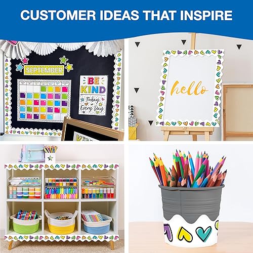 Vista 46 de Carson Dellosa Grow Together - Bordes de madera clara para tablón de anuncios de 65 pies, 1 rollo de ribete natural para pizarra blanca, corcho