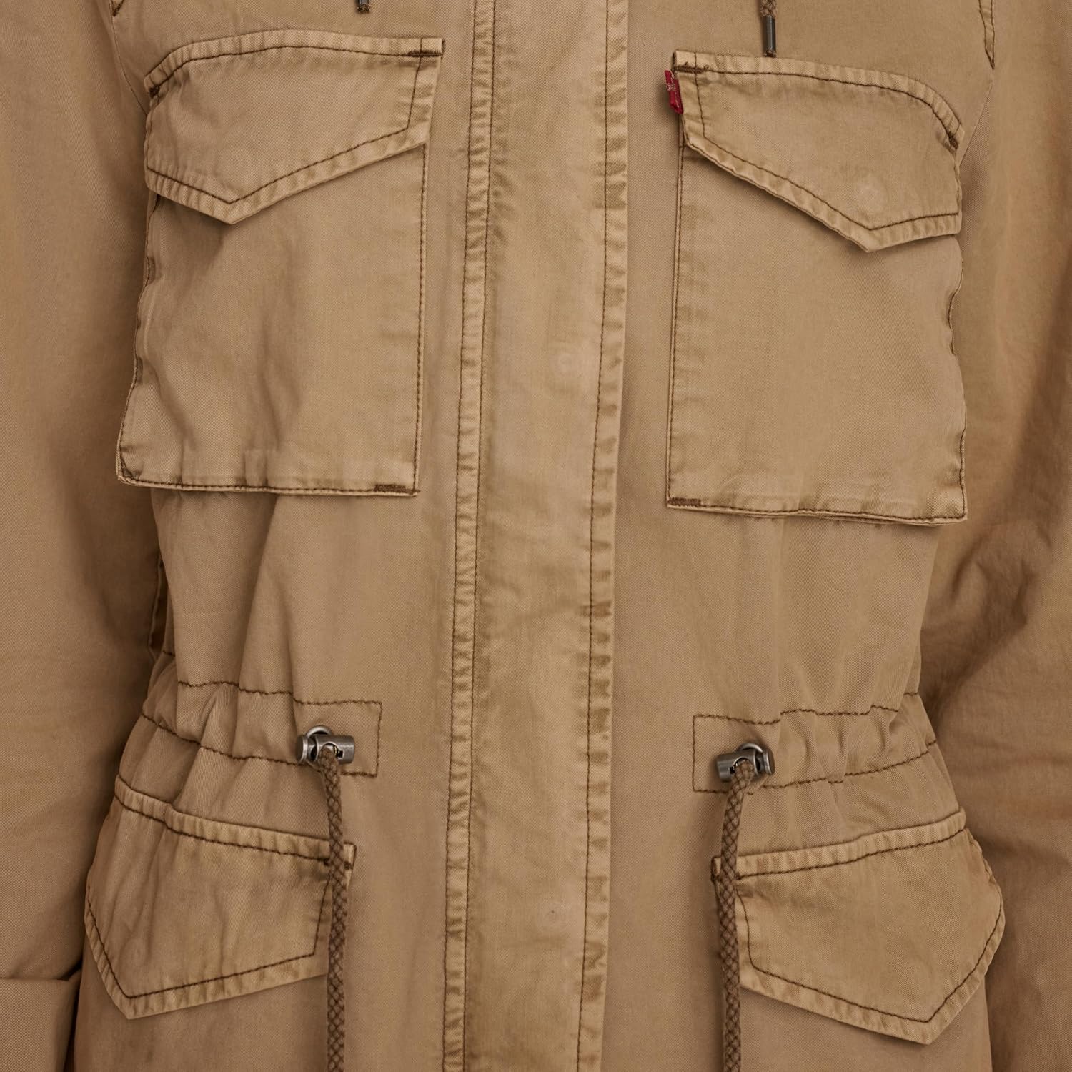 Levi's Women's Four Pocket Hooded Military Jacket
