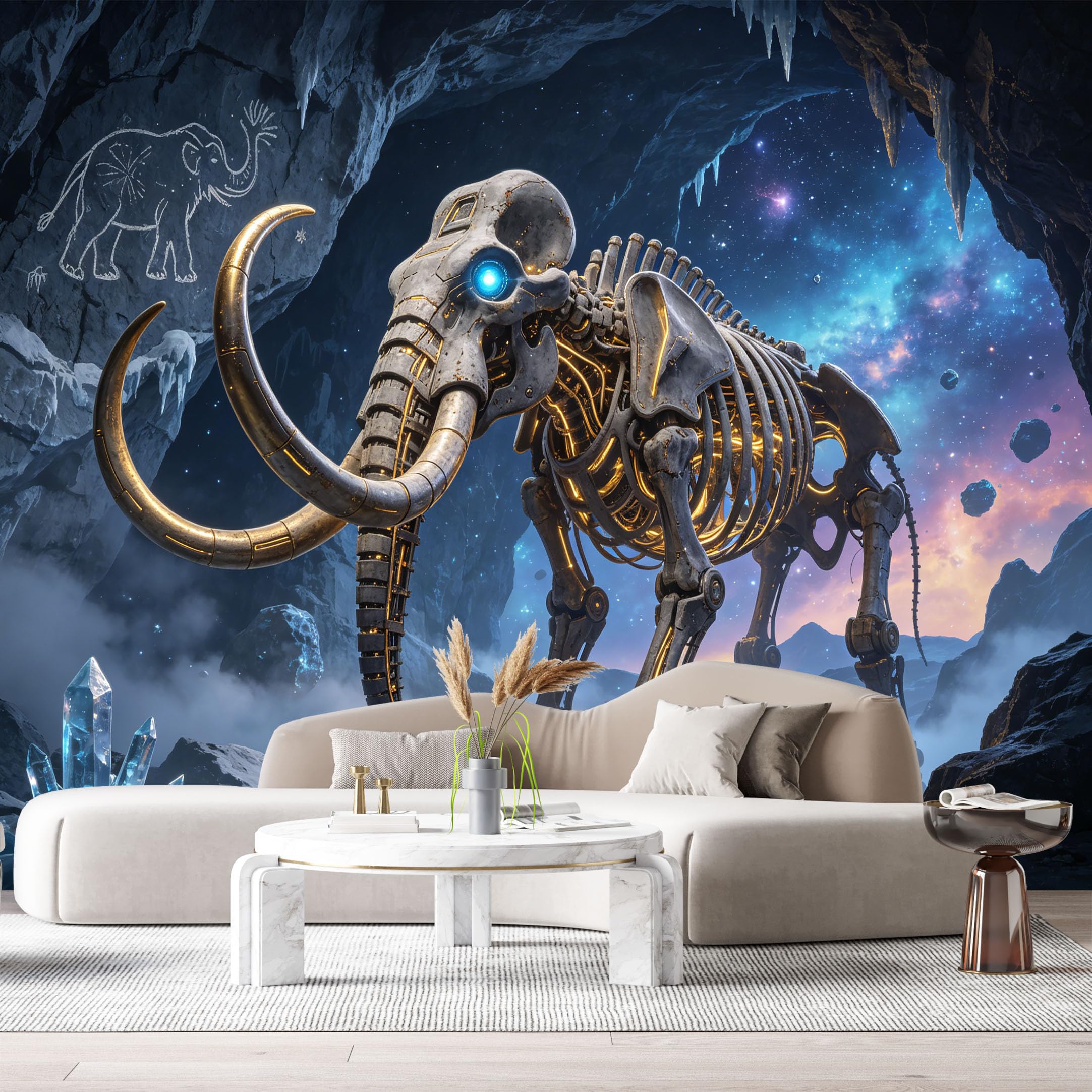 Custom Size Wall Mural Ancient Biological Mech Science Fiction Robot Futuristic Metal Armor SelfAdhesive Art Prints Removable Large Wallpaper Esports Room Game Room Studio