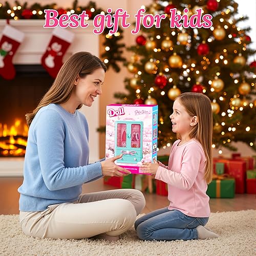 Miniatura 13 de 100 piezas de ropa y accesorios para muñecas, 4 vestidos de boda, 2 vestidos de noche, 6 vestidos de moda, 1 overol 5 tops, 5 pantalones, 2 trajes